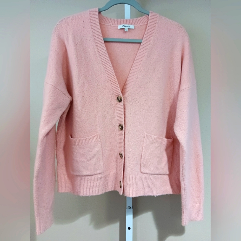 Madewell Pink Cardigan Sweater